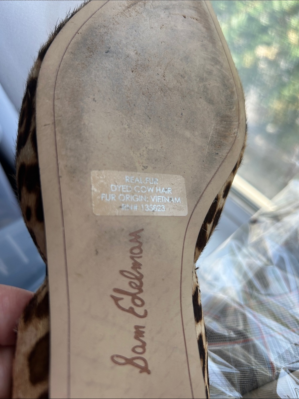 Sam Edelman Leopard Print Pointed Toe Flats Size 10 Calf Hair Rodney D’Orsay - Picture 10 of 12